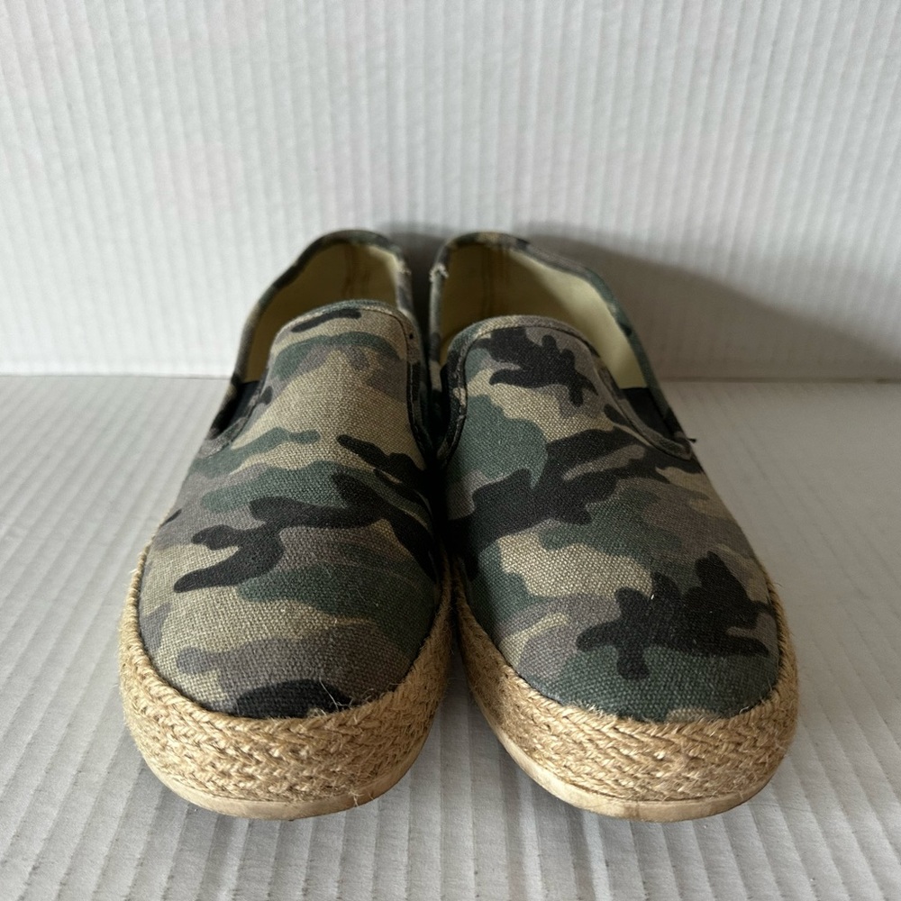 Esprit Camo Slip-On Espadrilles - Green and Black